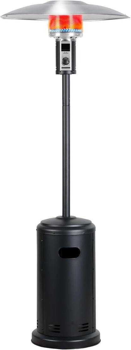 Outdoor Patio Heater 8.8KW Propane Gas Outdoor Heater Standing Wheels BIG HORN
