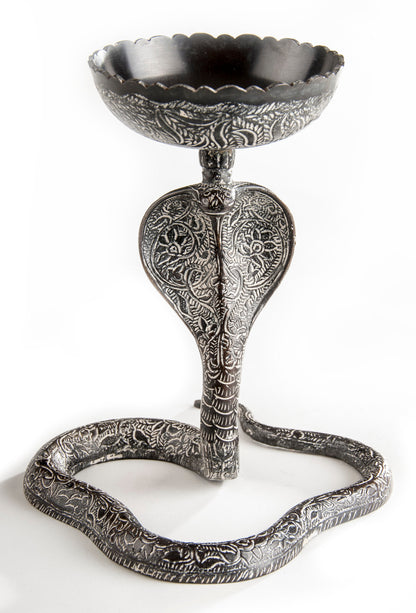 Magnificent Cobra Incense Burner | Brass engraved Charcoal Resin Burner/Censer
