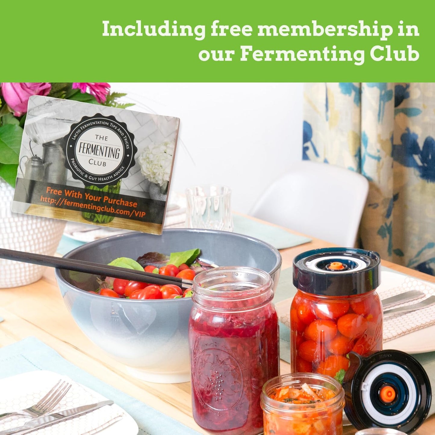 Easy Fermenter Fermentation Kit - Wide Mouth Lid 3-Pack | Nourished Essentials