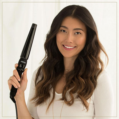 Twist Curl Curling Wand - 1 to 1.5 Inch Professional Hair Wand | Long Short Hair
