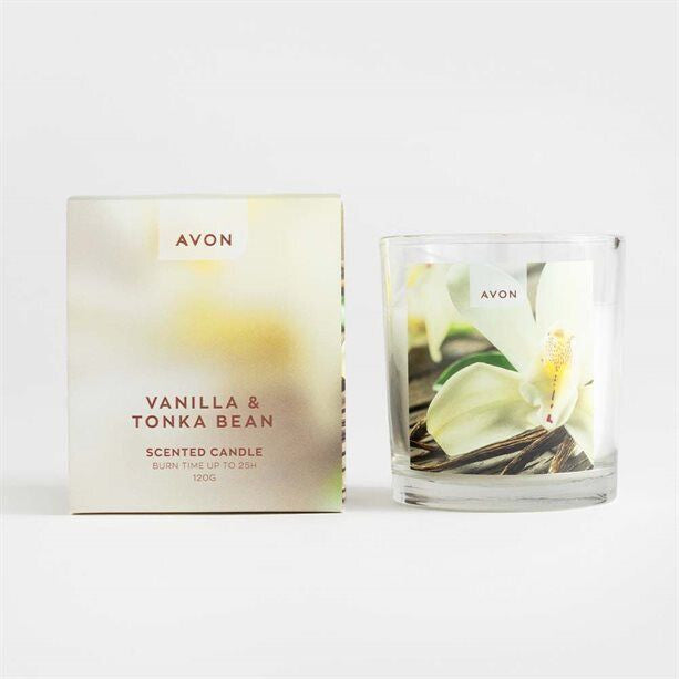 Avon Vanilla & Tonka Bean Candle BNIB LAST UPTO 25 HOURS