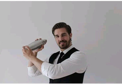 BARVIVO Professional Cocktail Shaker Set - Includes Double Jigger and Two Liquor