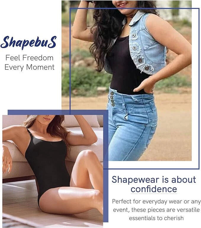 Women Tummy Control Shaping Shapewear Bodysuit with Bra Pads Slimming