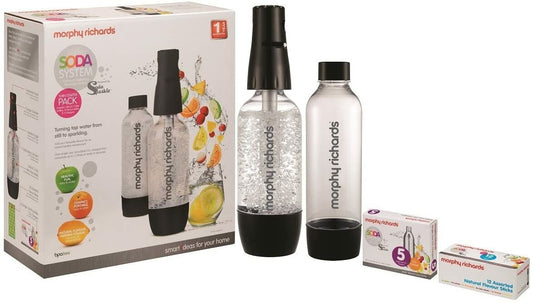 Morphy Richards Soda System Sparkling Fizzy Water Soda Stream Twin Pack