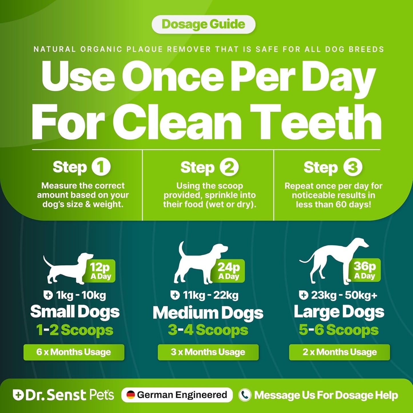 Dr Senst Plaque Off Powder Dogs 400g Dog Teeth Cleaning Products & Breath Fresh