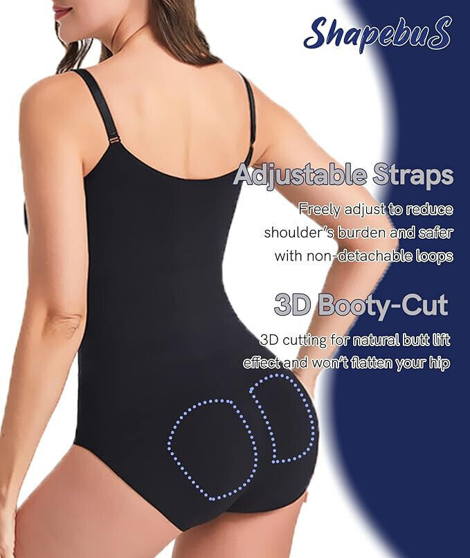 Women Tummy Control Shaping Shapewear Bodysuit with Bra Pads Slimming