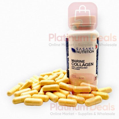 Hydrolised Marine Collagen Capsules 1000mg Type 1 Pure Max Strength Skin Hair