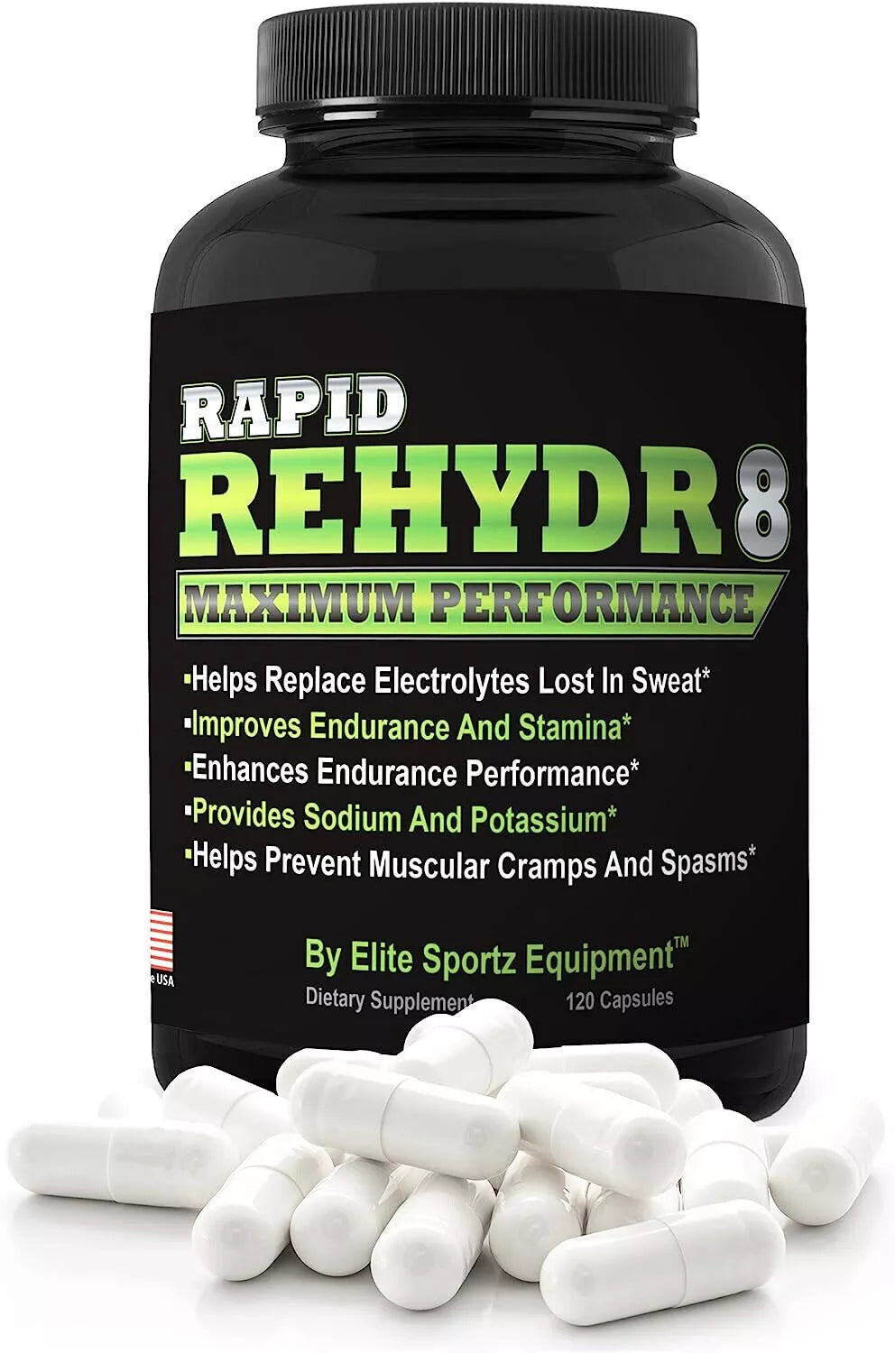Elite Electrolytes Rehydr8 | Enhace Energy | Keto Diet Supplement 120 Capsules