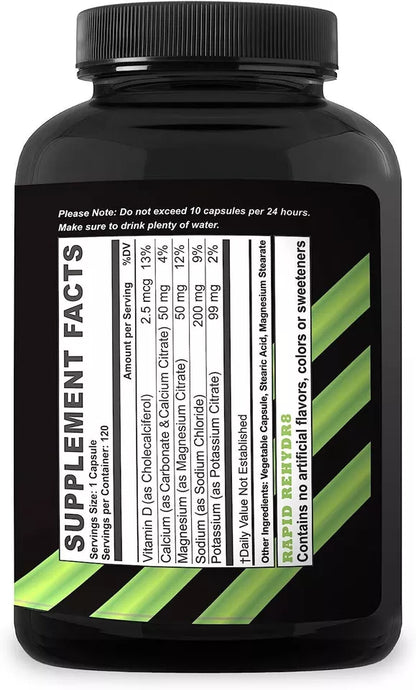 Elite Electrolytes Rehydr8 | Enhace Energy | Keto Diet Supplement 120 Capsules