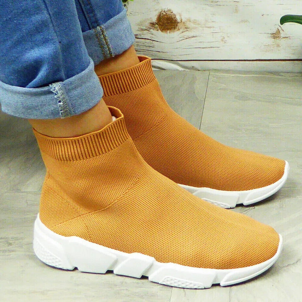 Ladies Running Trainers Womens Sock Fitness Sports Slip On Gym Pumps Shoes Size
